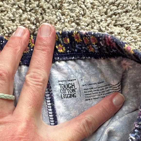 3 - Girls size 7 Floral & Pink Leggings - Children’s Place/Jumping Beans/Carters - Picture 7 of 7